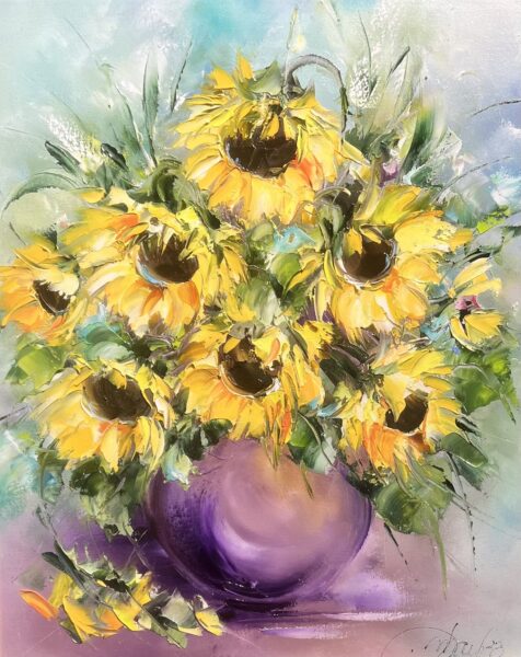 Słoneczniki - a painting by Danuta Mazurkiewicz