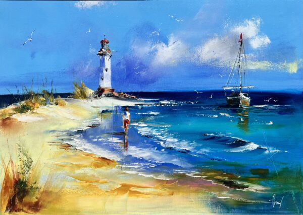 Lighthouse - a painting by Alfred Anioł