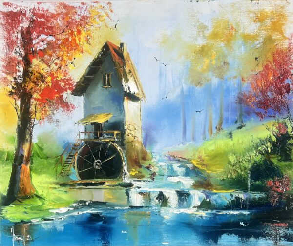 Watermill - a painting by Alfred Anioł