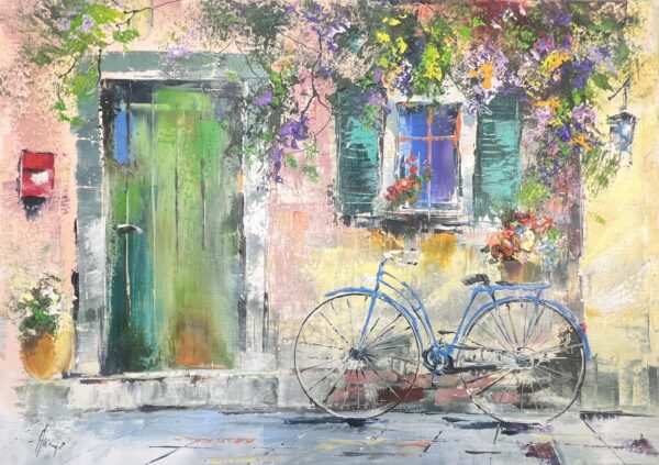 Bike - a painting by Alfred Anioł