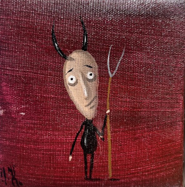 Devil - a painting by Jarosław Kiełczyński