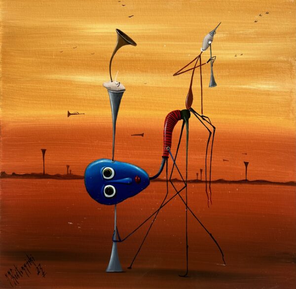 Message - a painting by Jarosław Kiełczyński