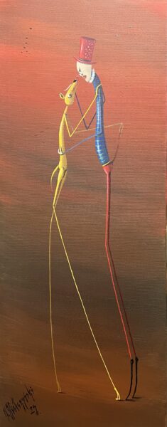 Best friends - a painting by Jarosław Kiełczyński