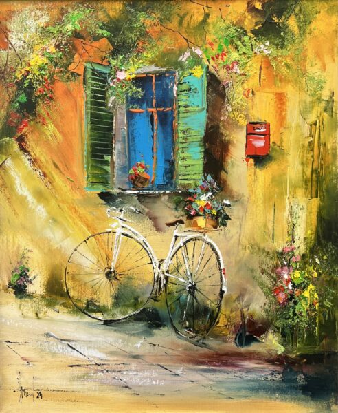 Bike - a painting by Alfred Anioł