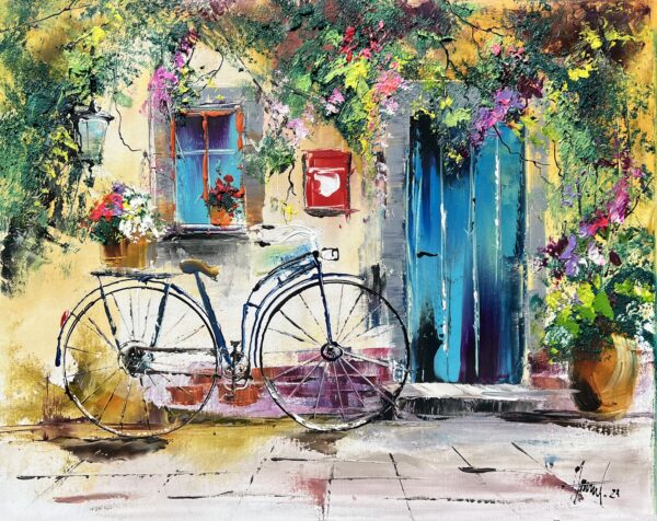 Bike - a painting by Alfred Anioł