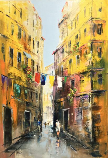 Avenue - a painting by Alfred Anioł