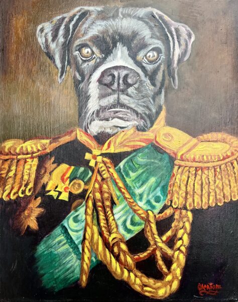 Dog - a painting by Aleksander Tomasievych