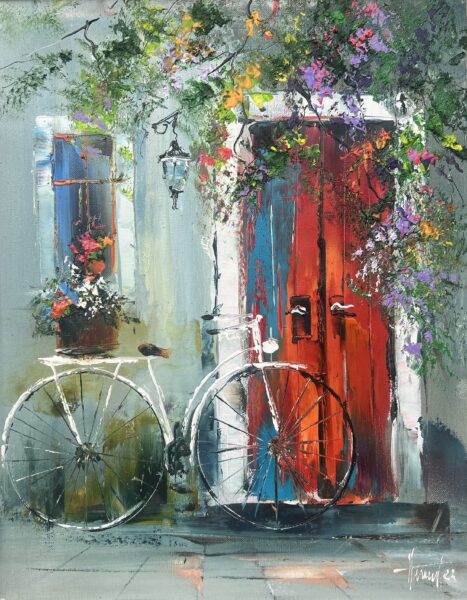 Bike - a painting by Alfred Anioł