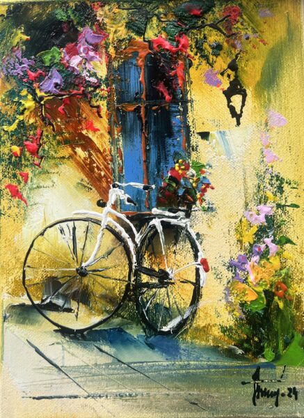 Bike - a painting by Alfred Anioł