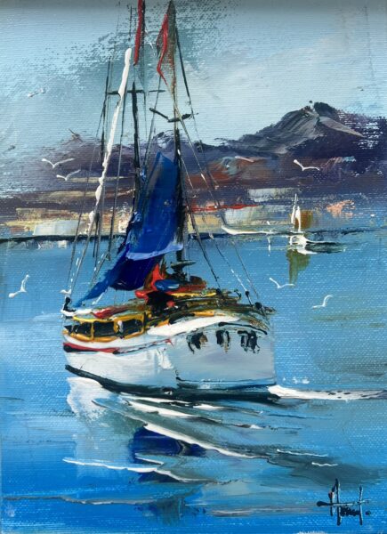 Boat - a painting by Alfred Anioł