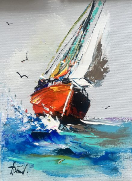 Boat - a painting by Alfred Anioł