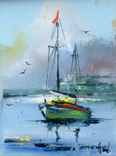 Boat - a painting by Alfred Anioł