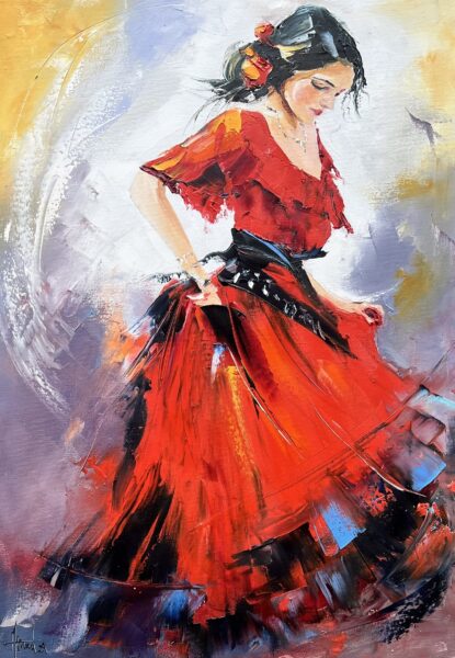Dancer - a painting by Alfred Anioł