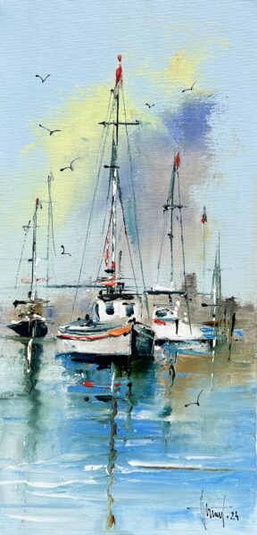Boat - a painting by Alfred Anioł