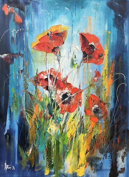 Poppies - a painting by Alfred Anioł