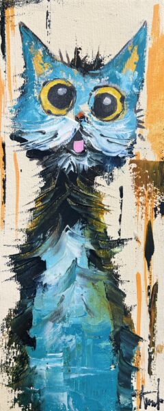 Cat - a painting by Alfred Anioł