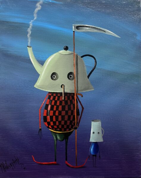 Tea time - a painting by Jarosław Kiełczyński