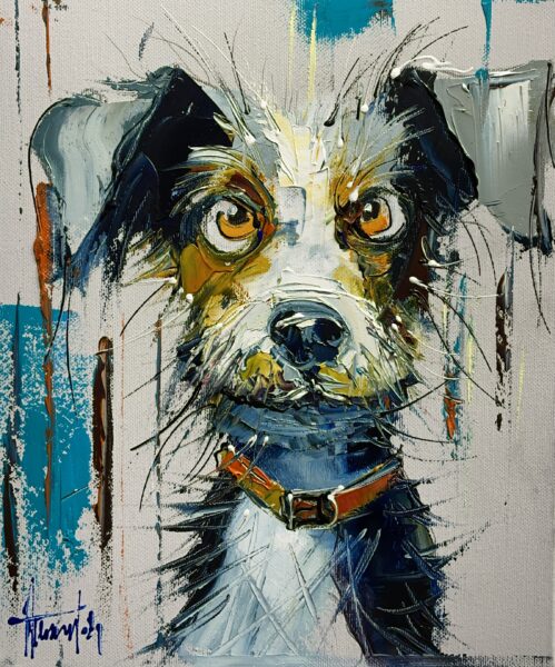 Dog - a painting by Alfred Anioł