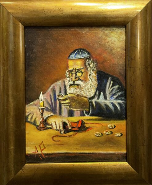 Old jew - a painting by Artur Partycki