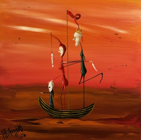 Kontikis lost - a painting by Jarosław Kiełczyński