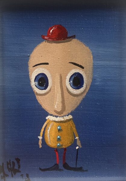 Blue eyes - a painting by Jarosław Kiełczyński