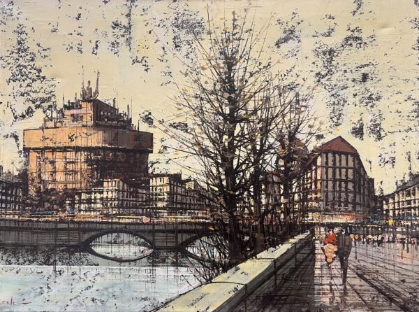 City in the Patina of Time - a painting by European school (XX)