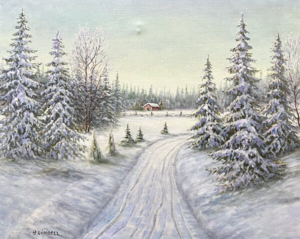 Winter’s Embrace - a painting by European school (XX)