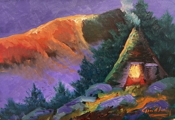 Mountain Refuge - a painting by European school (XX)