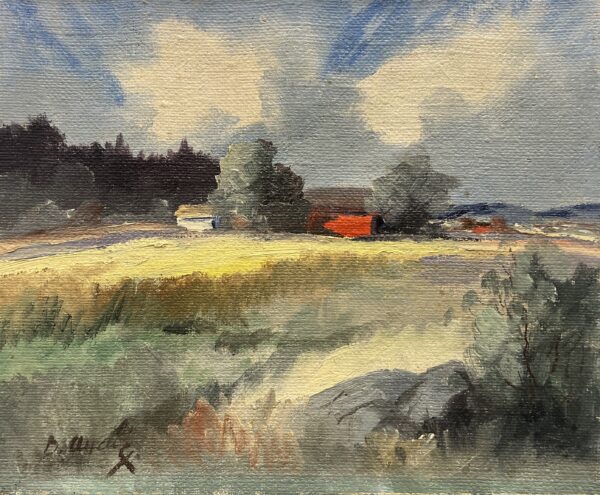 Golden Fields - a painting by European school (XX)