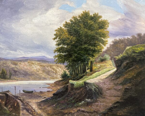 Path by the Lake - a painting by European school (XX)
