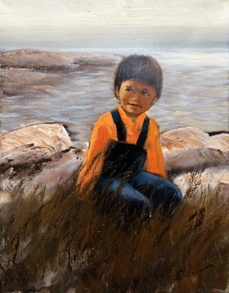 Harborside Daydream - a painting by Folke Larsson