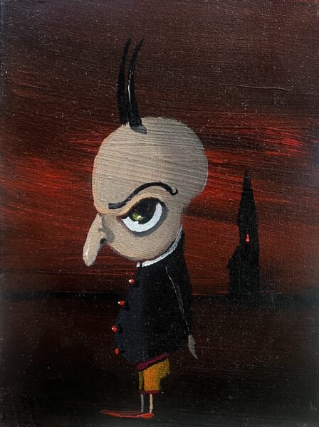 Devil - a painting by Jarosław Kiełczyński