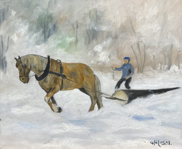 Auburn Sonata in Snow - a painting by European school (XX)