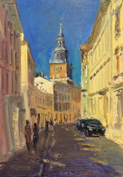 Echoes Beneath a Painted Sky - a painting by Jarosław Tarnowski