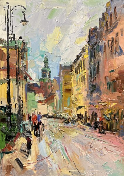 Echoes Beneath Painted Light - a painting by Jarosław Tarnowski