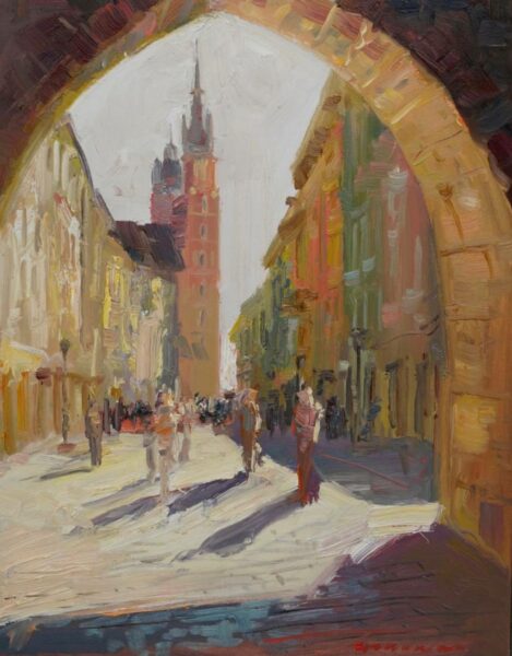 Echoes Beneath the Arch - a painting by Jarosław Tarnowski