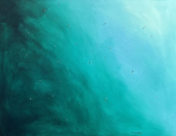 Drift Beneath an Unspoken Sky - a painting by Filip Łoziński