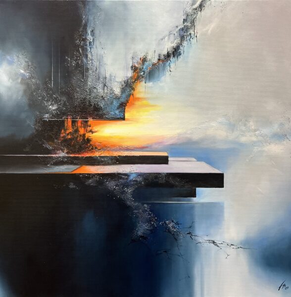 When Light Learned to Fall - a painting by Andrzej Białecki