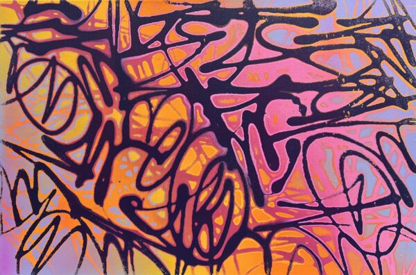 Vines of Electric Reverie - a painting by ENE