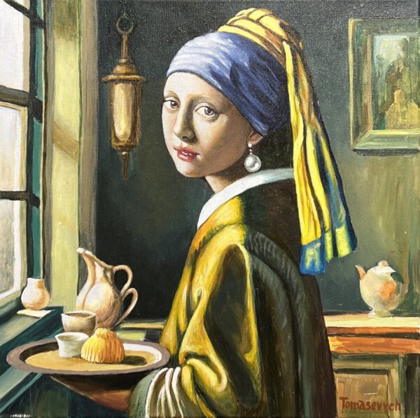 Golden Hour with Vermeer - a painting by Aleksander Tomasievych