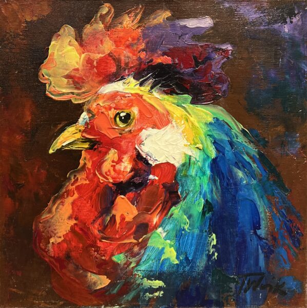 Dawn in a Blaze - a painting by Tadeusz Wojtkowski