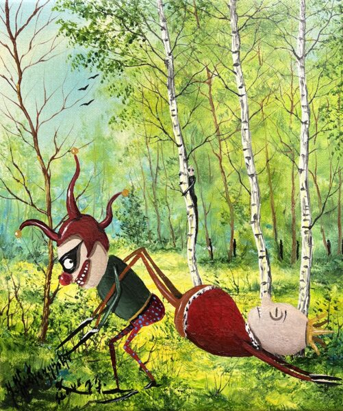 The Fool’s Green Reverie - a painting by Jarosław Kiełczyński