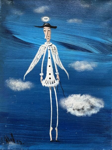 Halo Beneath the Blue - a painting by Jarosław Kiełczyński