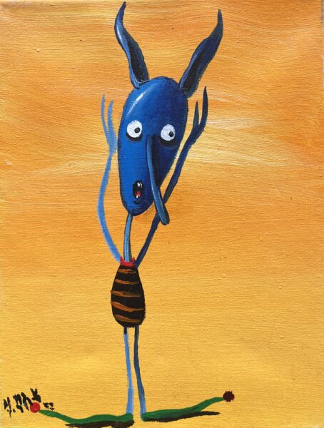 Lantern-Eared in a Sunlit Dream - a painting by Jarosław Kiełczyński