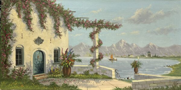 Echoes Beneath the Sunstone - a painting by European school (XX)