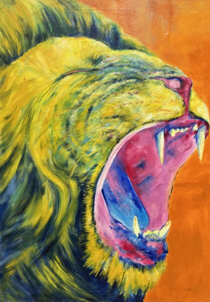 The Roar Between Suns - a painting by European school (XX)