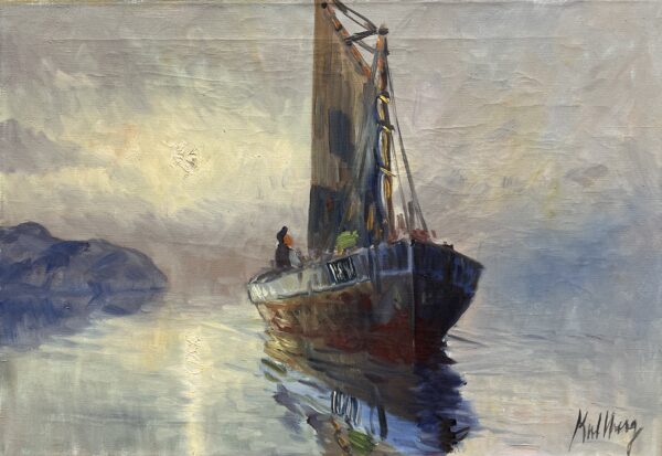 Echoes of a Fading Horizon - a painting by European school (XX)