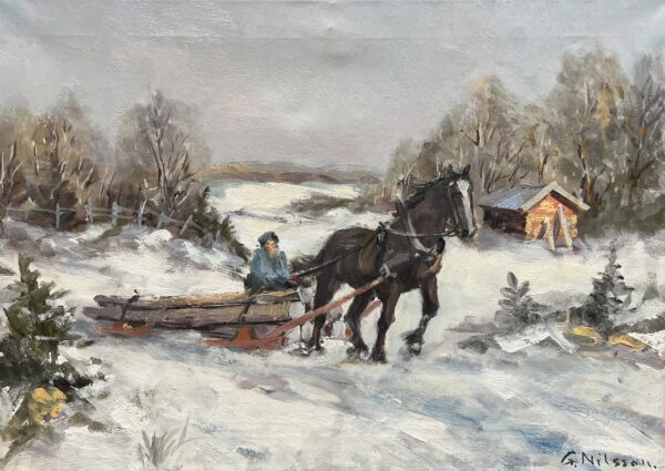 Ember Beneath the Frost - a painting by European school (XX)