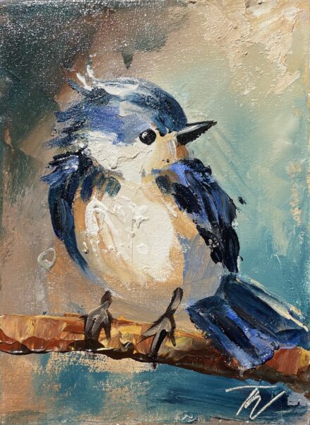 Lilt of the Azure Bloom - a painting by Tadeusz Wojtkowski