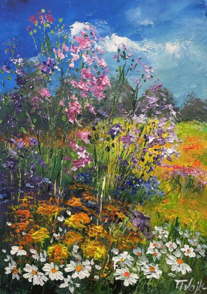 A Bloom Beneath the Sky - a painting by Tadeusz Wojtkowski